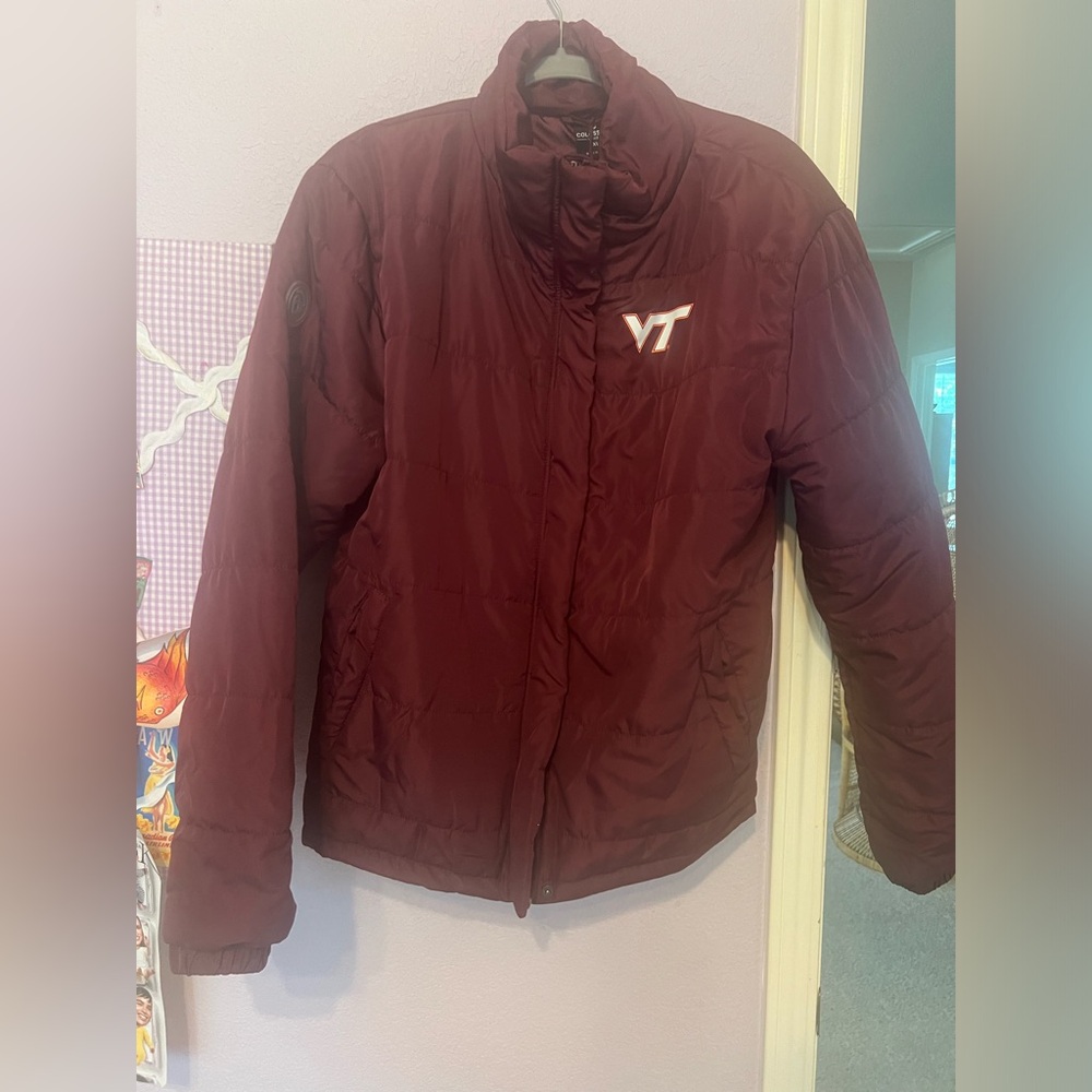 Virginia Tech maroon coat
